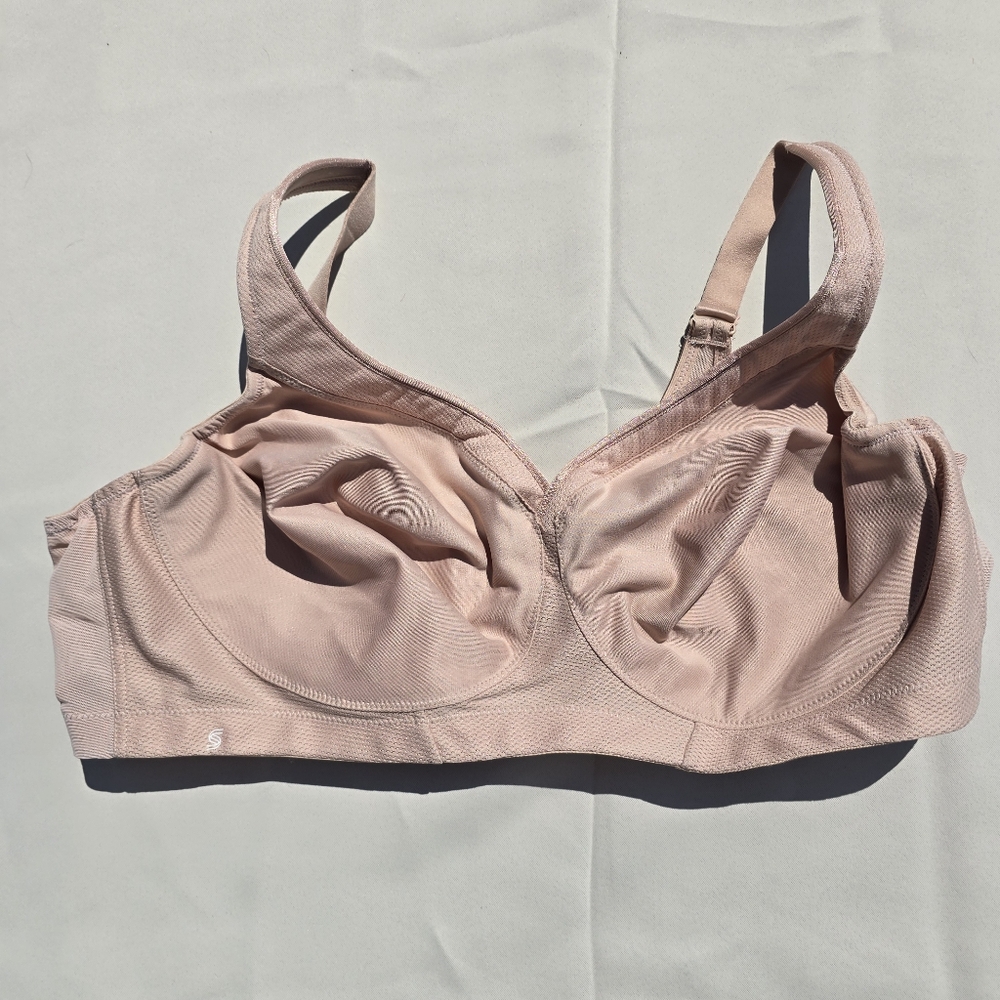 Glamorise Sport 50B Ultimate Full Figure Bra Biege Nude Bra Wireless